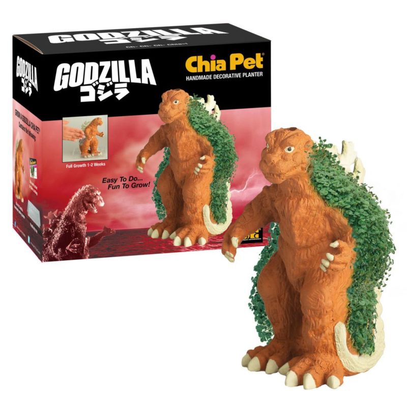 Planter Chia Pet Godzilla con paquete de semillas Fun Grow
