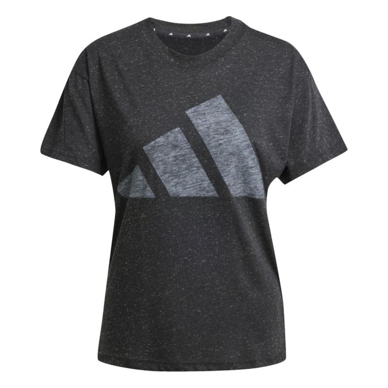 Camiseta adidas Winners negra/blanca talla grande para mujer