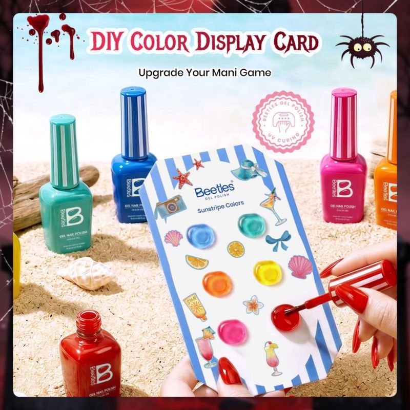 Set de esmaltes de uñas en gel Beetles – 6 colores de 9 ml – Edición Halloween
