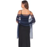 Bufanda SURVODJA 200 cm × 45 cm azul marino ligera