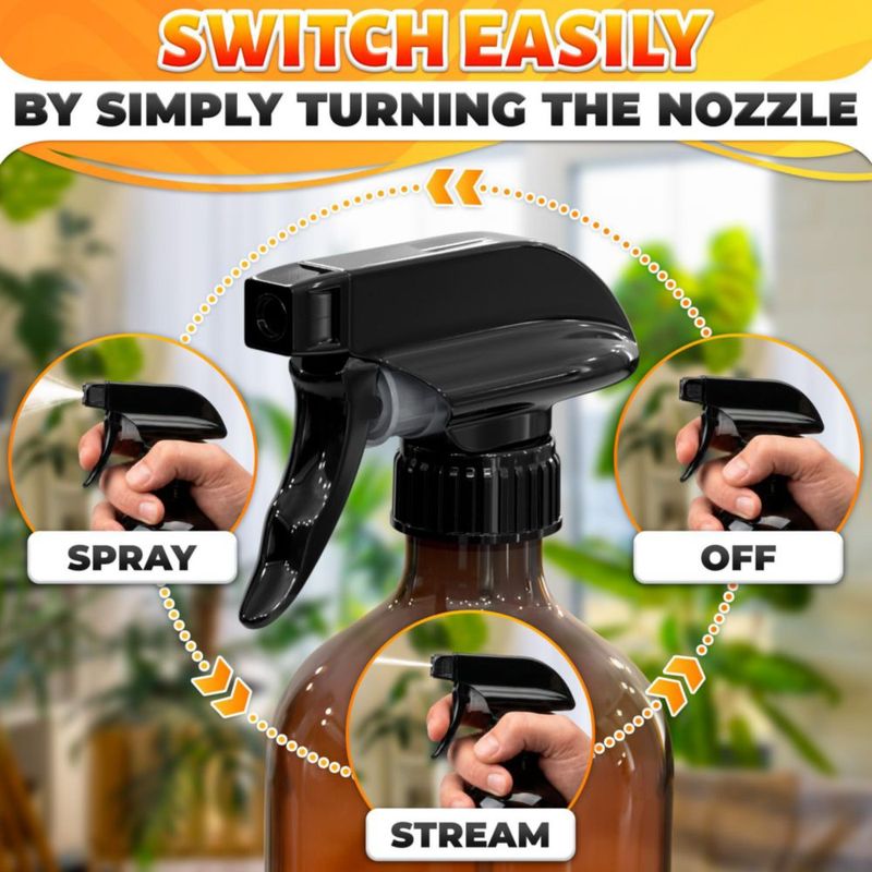 Boquilla de spray ALPENKOK - Pack de 12 unidades negras de plástico