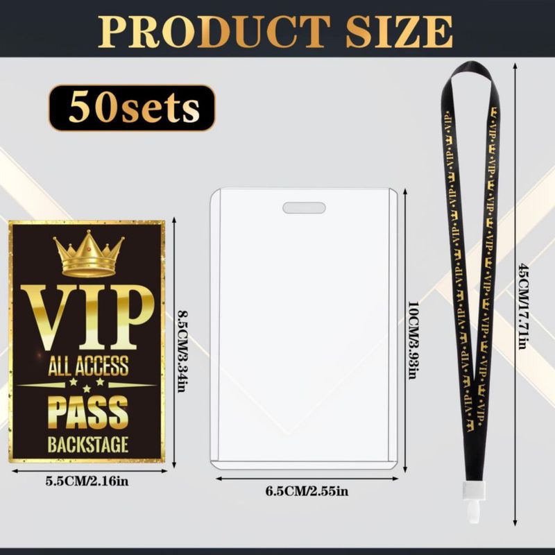 Cordones para credenciales FIONUPI Plástico VIP Pack de 50