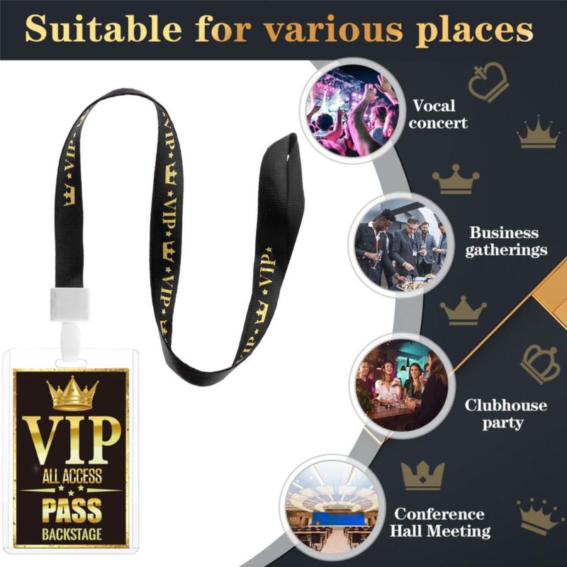Cordones para credenciales FIONUPI Plástico VIP Pack de 50
