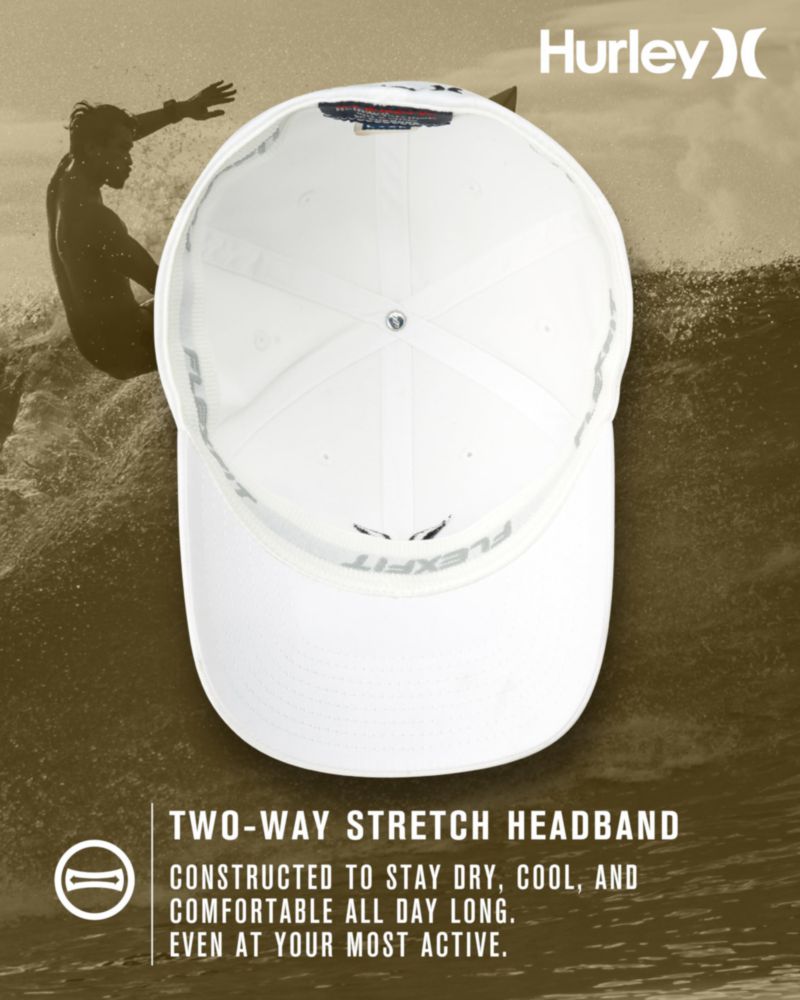 Gorra Hurley texturizada de ajuste ceñido y absorción de humedad