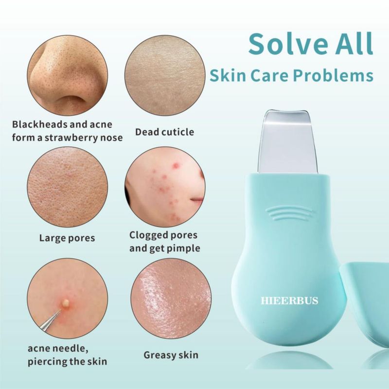 Removedor de puntos negros HIEERBUS 2 en 1 limpiador facial azul