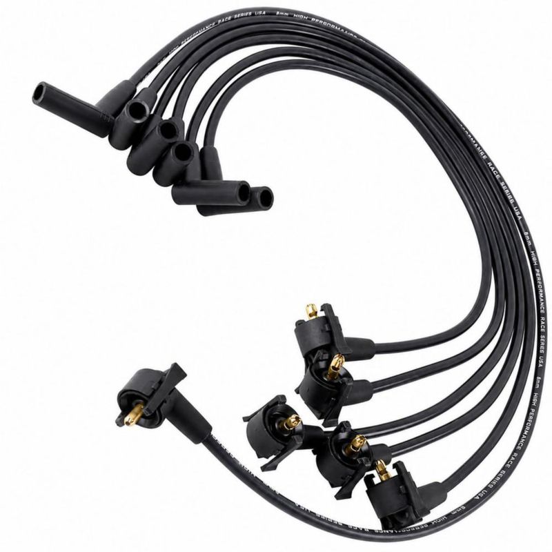 Juego de cables de bujía Autopart T de 6 piezas silicona de 8 mm
