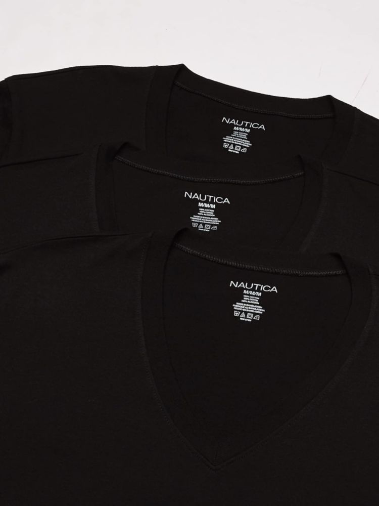 Camisetas Nautica de Algodón con Cuello en V – Pack de 3