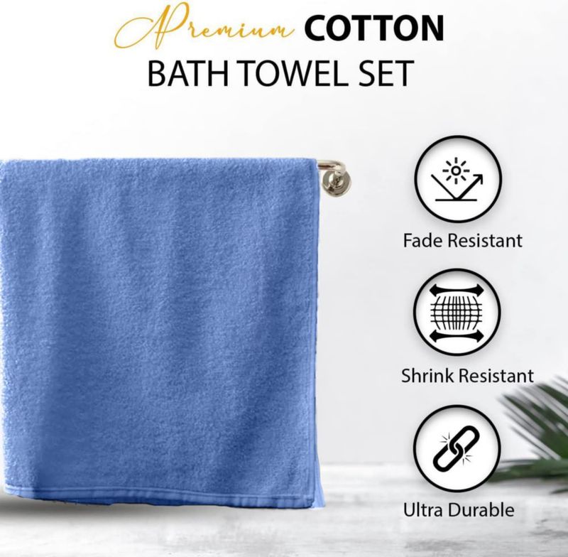 Juego de 6 Toallas de Baño KAHAF COLLECTION 61x122 cm Azul