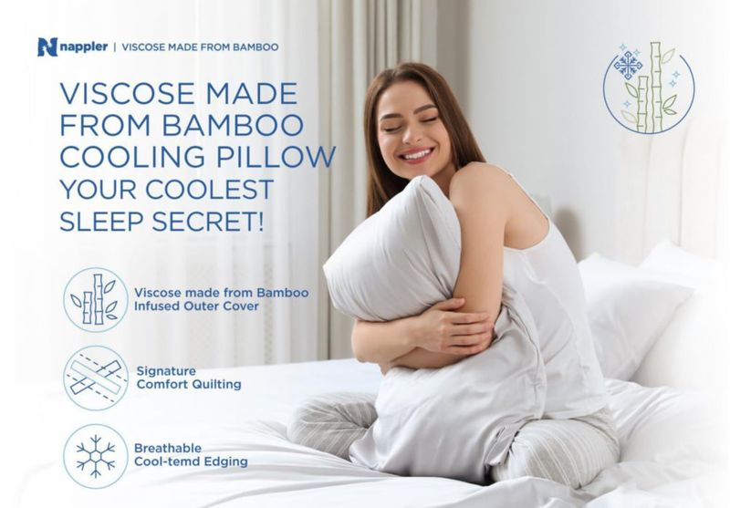 Juego de 2 almohadas Nappler King Size de espuma viscoelástica