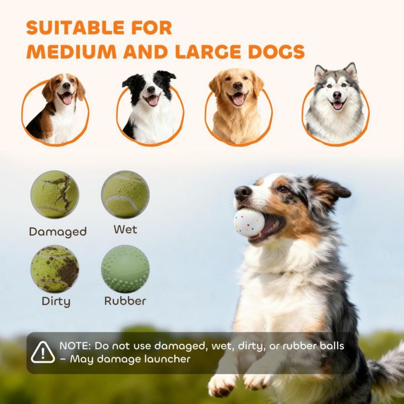 Lanzador automático de pelotas para perros PawHut con control remoto – verde
