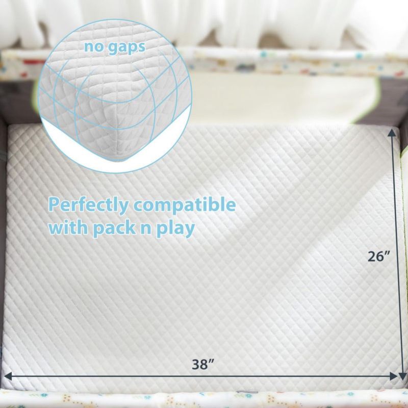 Colchón LILNAP 97x66x8 cm espuma de memoria impermeable blanco