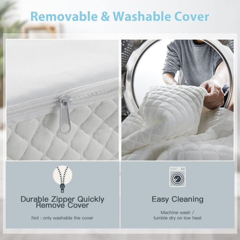 Colchón LILNAP 97x66x8 cm espuma de memoria impermeable blanco