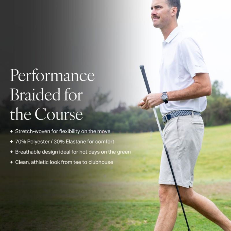 Cinturón de Golf Nexbelt Negro Ajuste Elástico Hasta 127 cm