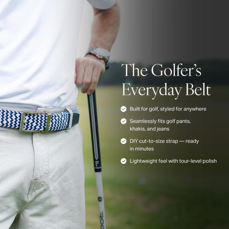 Cinturón de Golf Nexbelt Negro Ajuste Elástico Hasta 127 cm