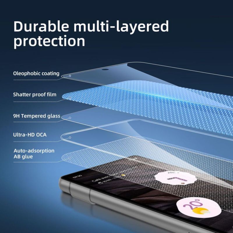 Protector de pantalla NEW'C de vidrio templado para Google Pixel 7a