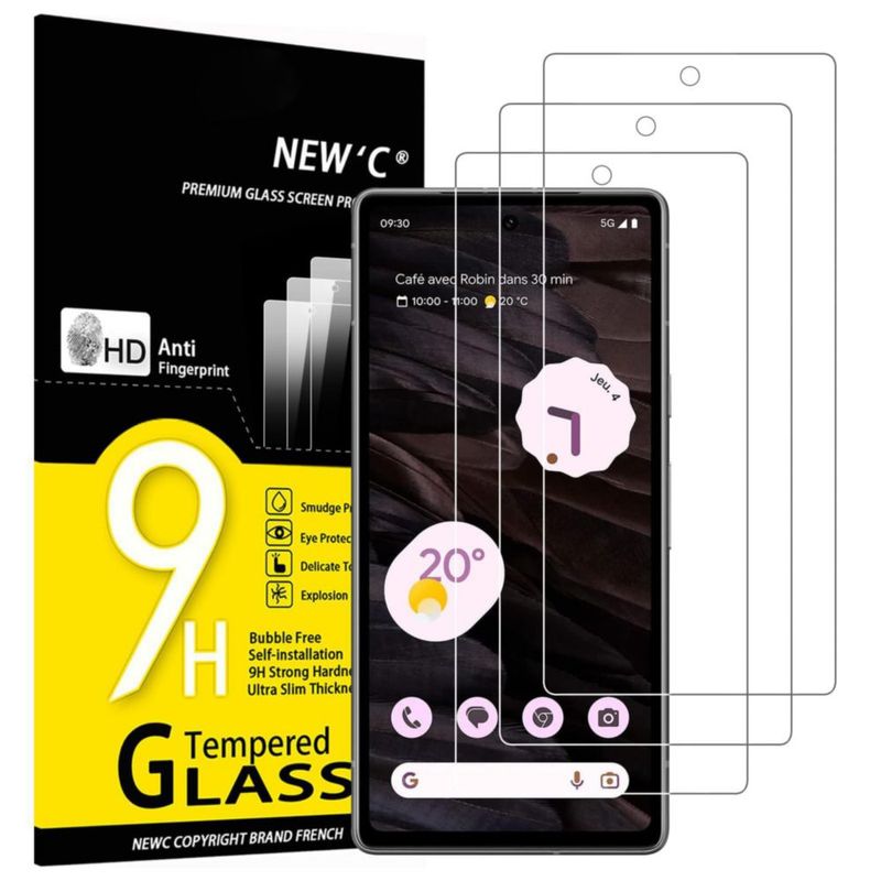 Protector de pantalla NEW'C de vidrio templado para Google Pixel 7a
