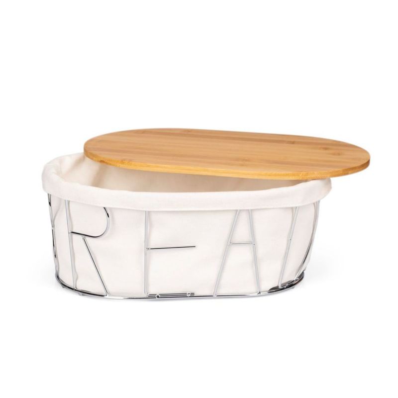 Panera con Tapa de Bambu Crown Baccara Alba 3 Piezas