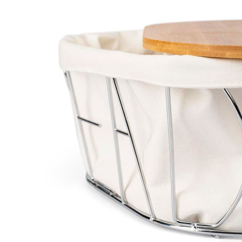 Panera con Tapa de Bambu Crown Baccara Alba 3 Piezas