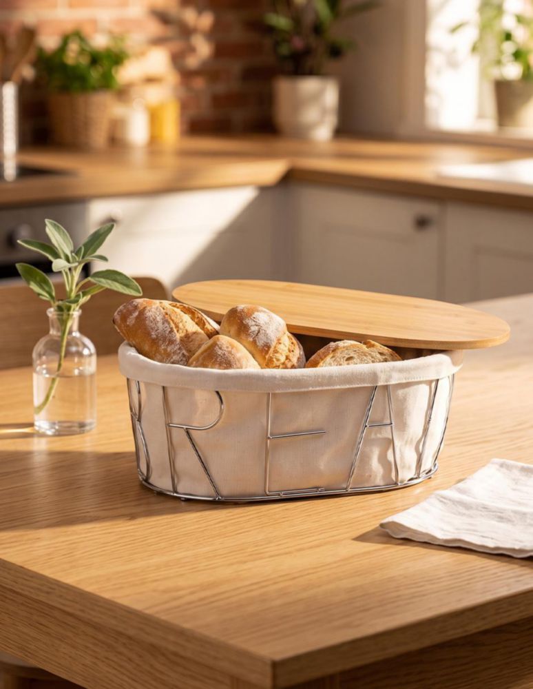 Panera con Tapa de Bambu Crown Baccara Alba 3 Piezas