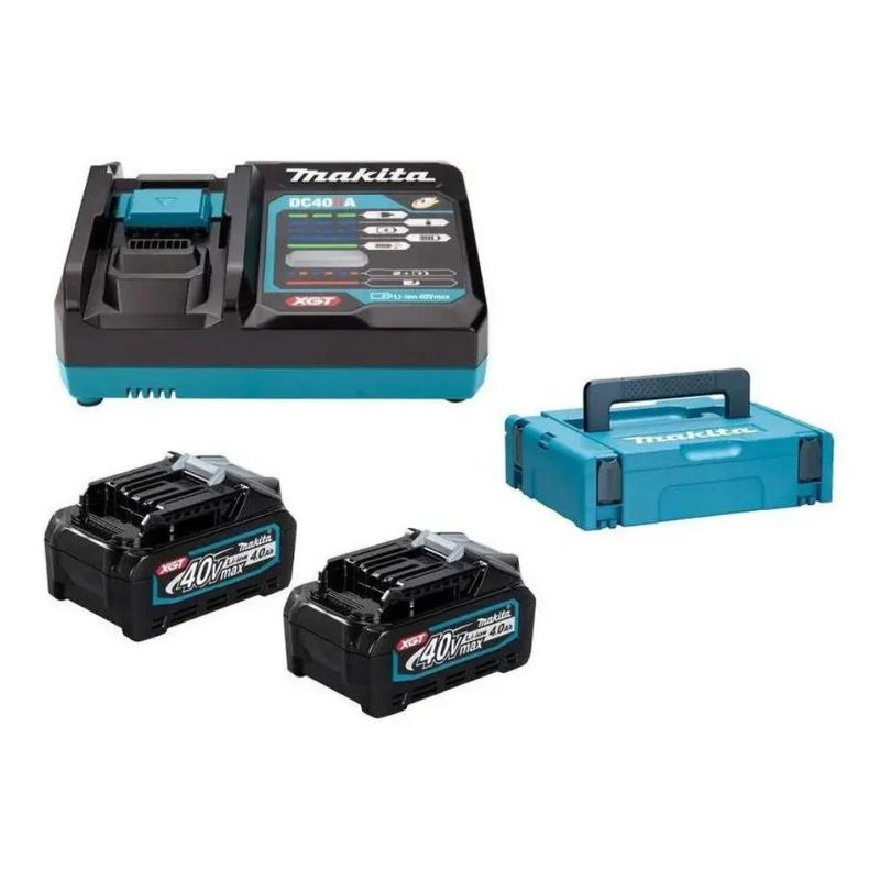 Llave de Impacto Inalámbrica 40V TW010GZ 1pul + Kit Cargador Rapido 40v Dc40ra1+bl4040 4amp 191j93-9 Makita