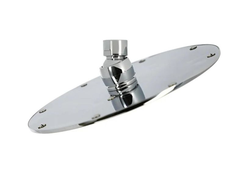 Regadera Helvex Redonda de Latón para Pared, Acabado Cromo