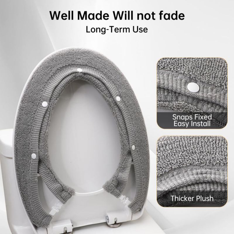 Cobertura para asiento de inodoro SENOMOR 71 cm gris lavable