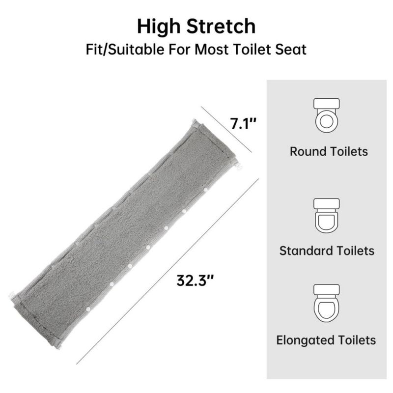Cobertura para asiento de inodoro SENOMOR 71 cm gris lavable