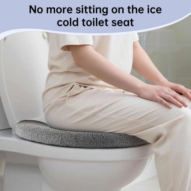 Cobertura para asiento de inodoro SENOMOR 71 cm gris lavable