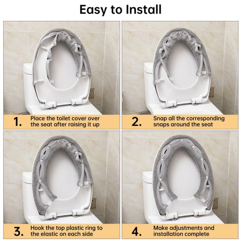 Cobertura para asiento de inodoro SENOMOR 71 cm gris lavable