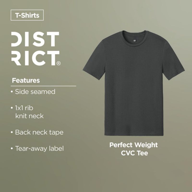 Camiseta District 3XL Dark Royal Algodón/Poliéster