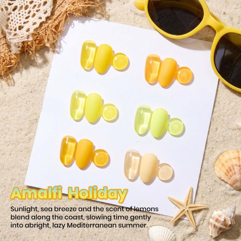 Esmalte de Uñas en Gel Beetles 6 Colores Amalfi Holiday 75 ml