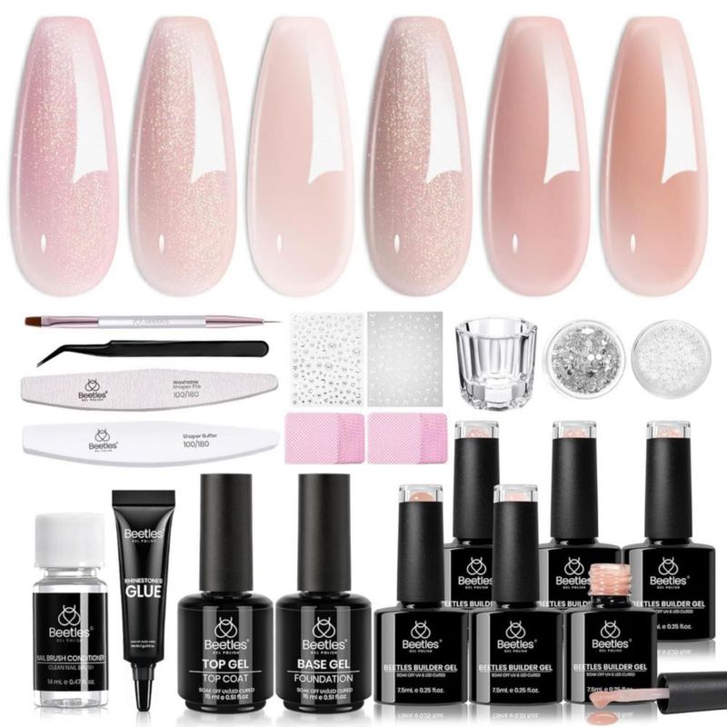 Kit de Gel para Uñas Beetles Gel Polish - Set Constructor de 6 colores