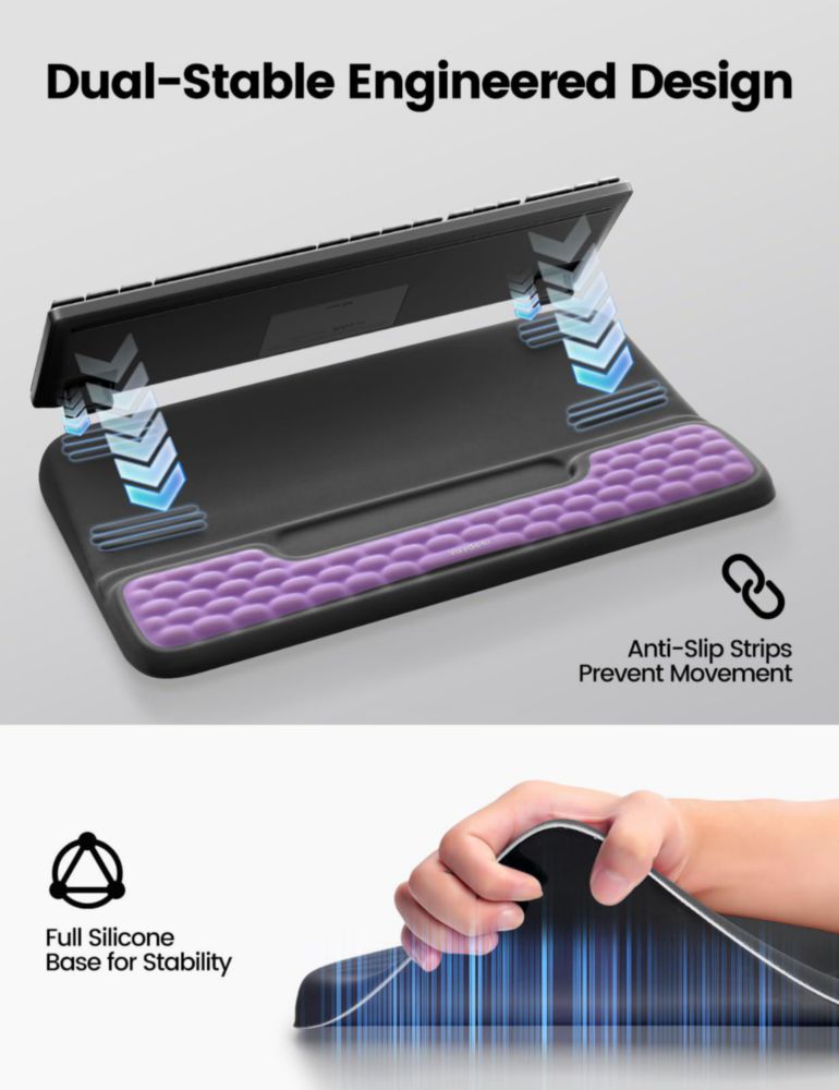 Set Vaydeer de Soporte para Teclado y Alfombrilla de Ratón con Reposamuñecas