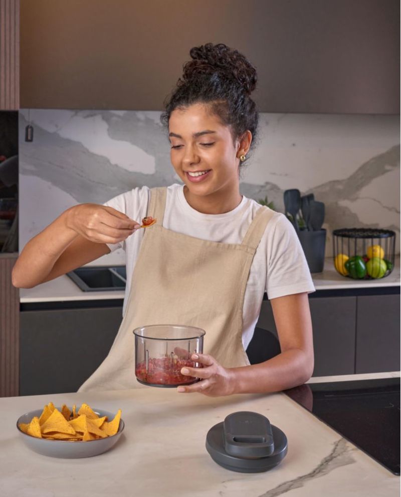 Picadora de alimentos Zyliss Easy Pull manual con tazón de 750 ml