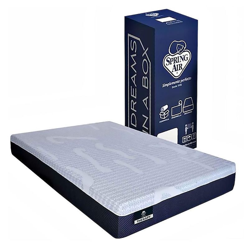 Colchón Queen Size en caja Therapy + Almohadas 2Pack+ Edredón Homy CZD