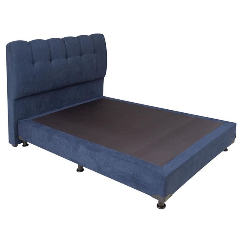 Cabecera King Size Dicasa Nube Azul Marino + Box Dicasa Bless CZD