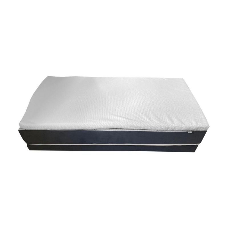 Colchoneta Memory Foam King Size Sobrecolchón de Memory Foam Blanca Hipoalergénica, Anti caros