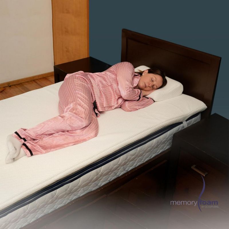 Colchoneta Memory Foam King Size Sobrecolchón de Memory Foam Blanca Hipoalergénica, Anti caros