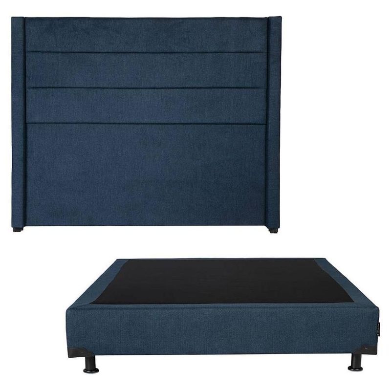 Cabecera Individual Dicasa Lugo Azul + Box Rivo Dicasa CZD