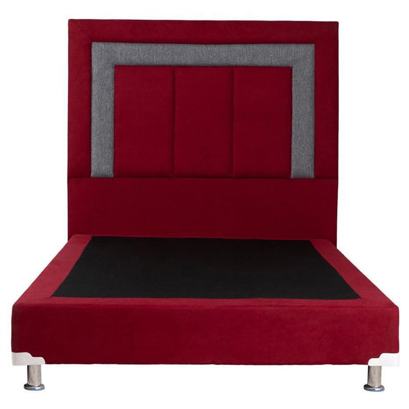 Cabecera Individual Dicasa Bora + Box Dicasa Rojo con Gris CZD
