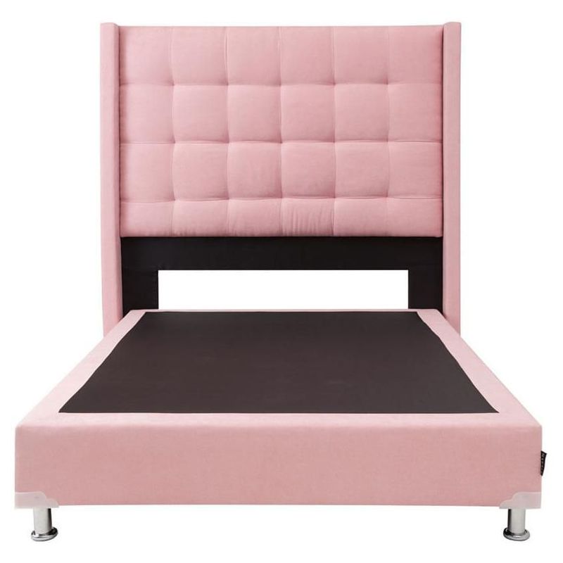 Cabecera King Size Dicasa Titan Rosa + Box Dicasa Pink CZD
