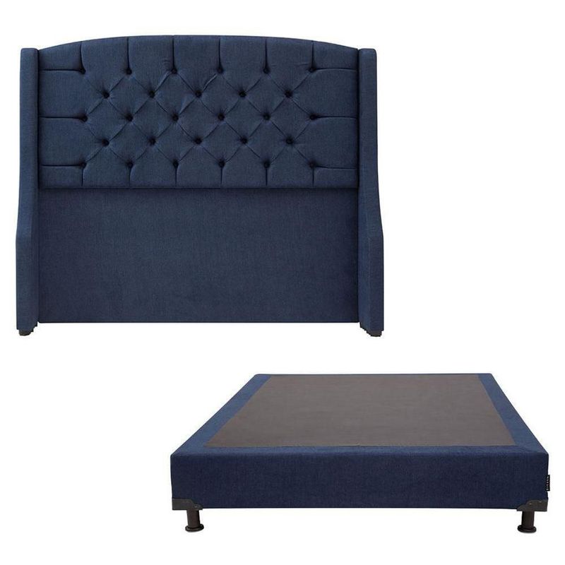 Cabecera Individual Dicasa Sitka Azul Marino + Box Dicasa Bless RGH