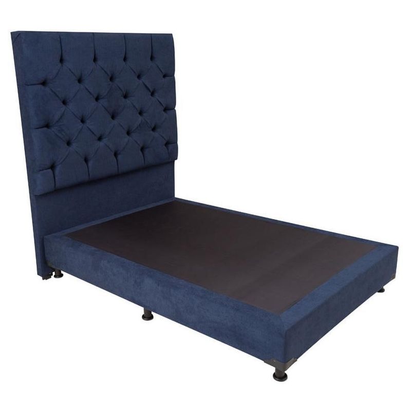 Cabecera Matrimonial Dicasa Capri Azul Marino + Box Dicasa Bless CZD
