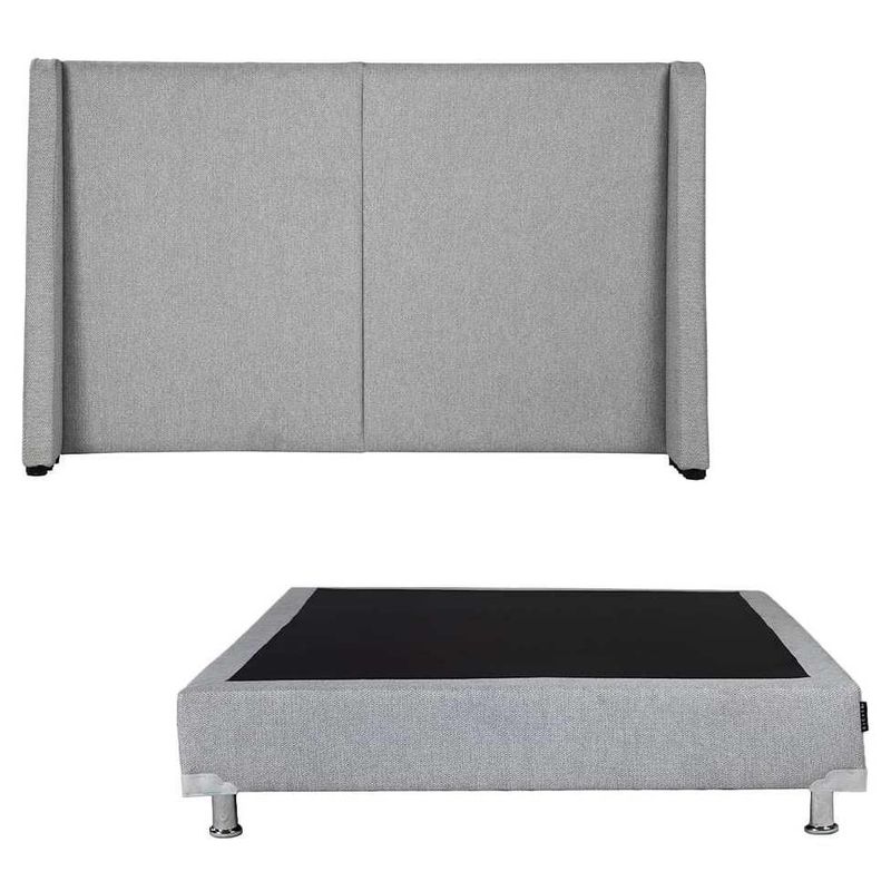 Cabecera Matrimonial Dicasa Milan Plata + Box Dicasa Rivo CZD