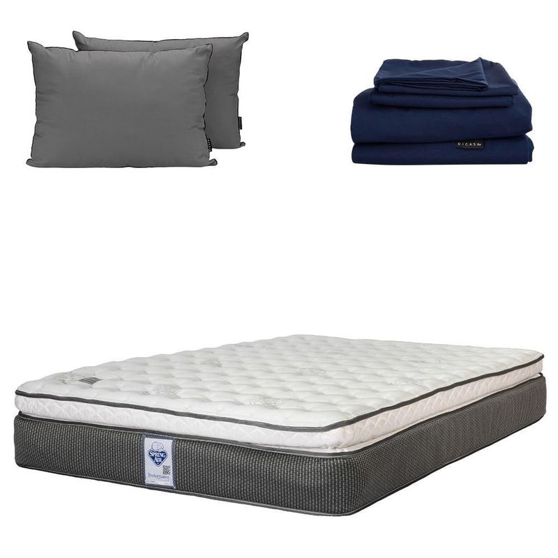 Colchón Matrimonial Spring Air Phantom+Almohada2Pack+Sábanas Softy CZD