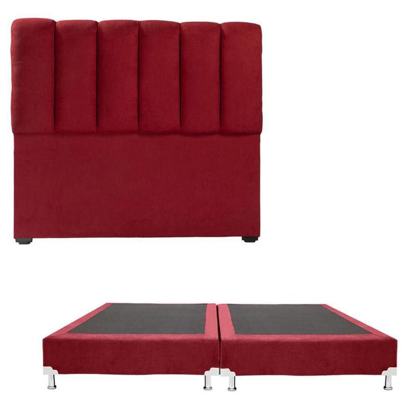 Cabecera King Size Dicasa Kami Rojo + Box Dicasa Red CZD