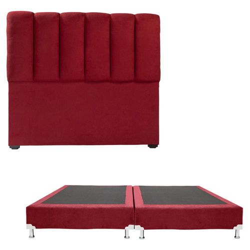Cabecera King Size Dicasa Kami Rojo + Box Dicasa Red CZD