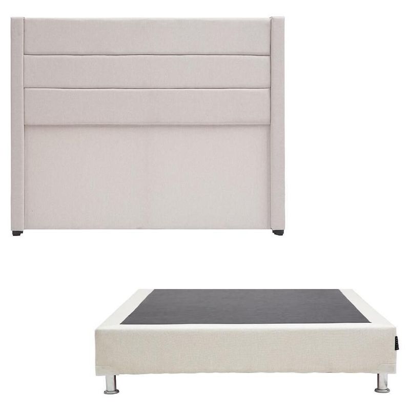 Cabecera Individual Dicasa Lugo Beige claro + Box Dicasa Dolum CZD
