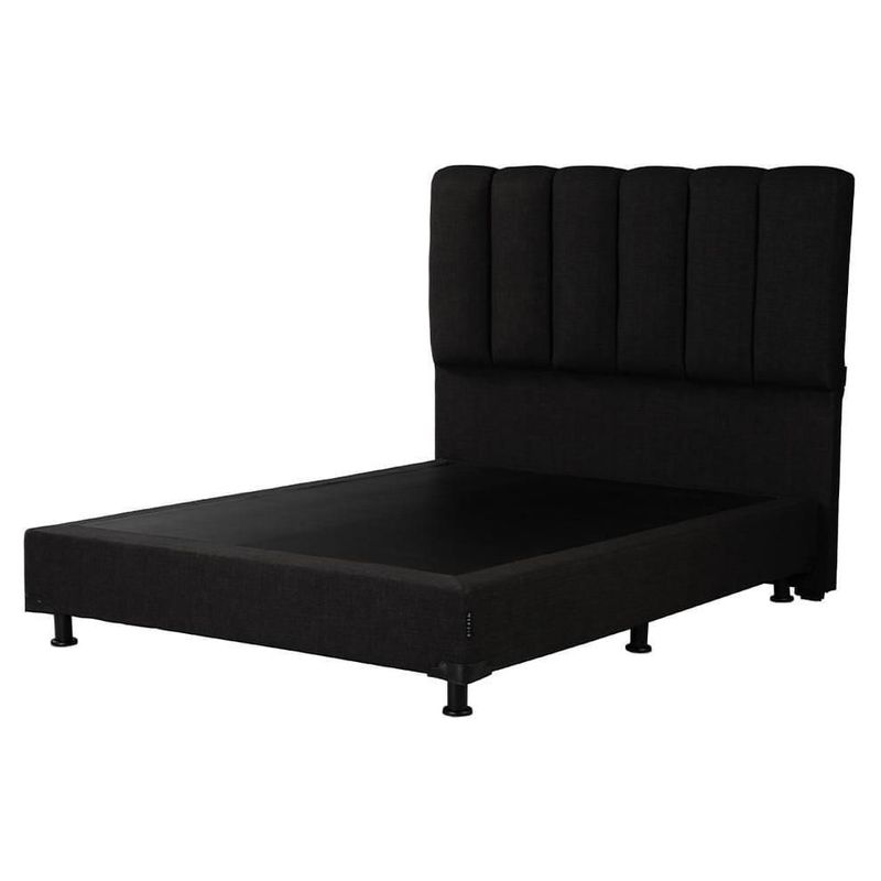 Cabecera Matrimonial Dicasa Kami Negro + Box Dicasa Belu CZD