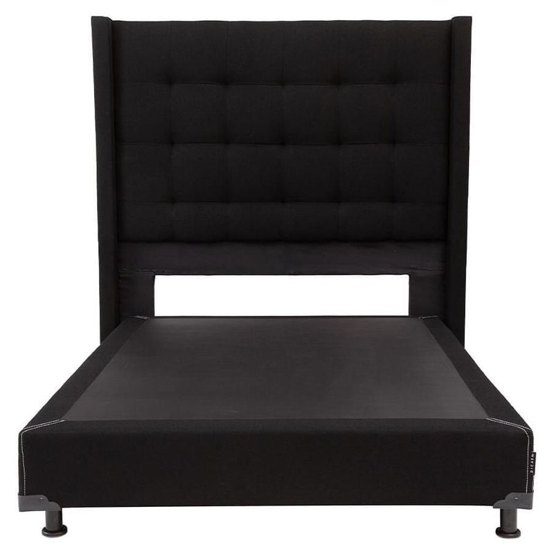 Cabecera Individual Dicasa Titan Negro + Box Dicasa Black CZD